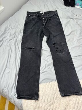 Black Distressed Agolde Jeans
